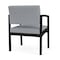 Lesro Lenox Steel Wide Guest Chair Metal Frame, Black, RS Fog Upholstery LS1201 - alternate 2